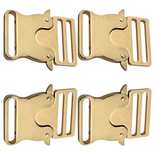 Attaches à boucles métalliques, 4 pièces, boucles à-Doré clair