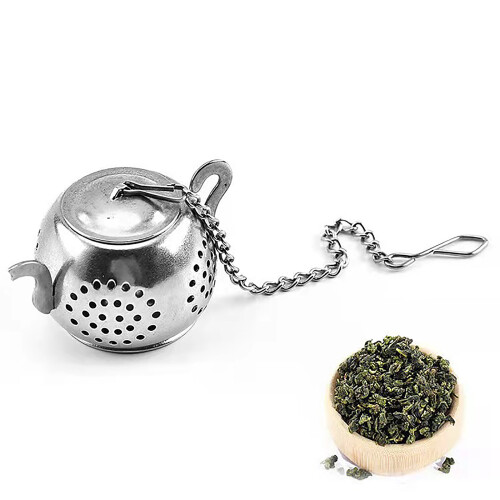 Χρυσό EasyToCleanMetalInfuser: Σουρωτήρι FineMeshTeaStrainer, CreativeTeaAccessories, ElegantTeapotDesign για τους 2