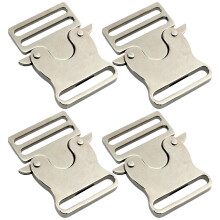 4 Pcs Metal Belt Buckle Clip Replacment Buckles-White slut