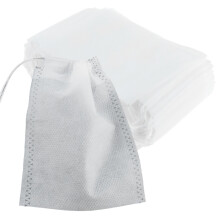 Tee-Eibeutel aus Vliesstoff, leicht zu befüllen und für losen Tee und Kaltbrühteig geeignet, Filterbeutel mit Kordelzug und feinem Netz für Tee