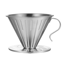 Genanvendelig kaffemaskine, dryp i rustfrit stål til kaffe med hældefunktion for ensartet og smagfuld brygning, tåler opvaskemaskine, ideel til