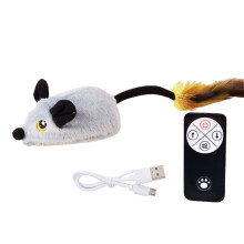 Cats Teaser Interactive Fun for Felines Play Toy-Big Grey Rat