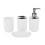 Ensemble d'accessoires de salle de bain, avec brosse à-Blanc 1