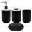 Modern White Bathroom Storage Set With Toothbrush Holder-Gray 4
