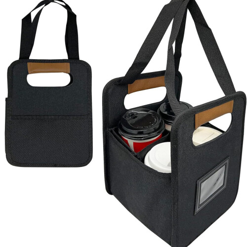 Insulated 4 Cup Drink Carriers Bag With Adjustable Compartments 1