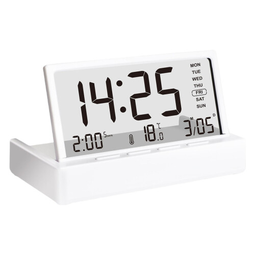 Compacts Digital Alarm Clock Temperature Date Display