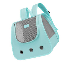 Cats Carriers Bag Backpack for Travel Soft Shoulder-Light Green