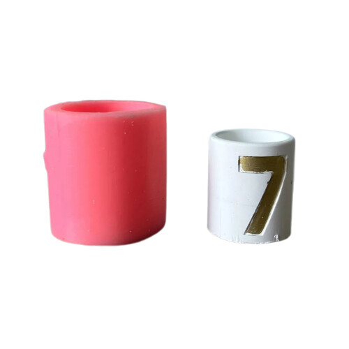 3D Number Embossed Silicone Candlestick Molds for Epoxy Resin-7