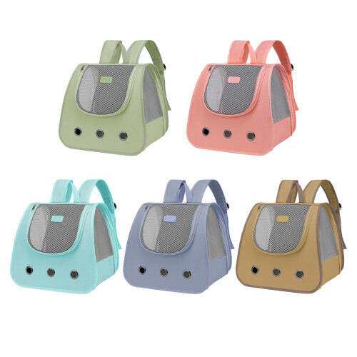Cats Carriers Bag Backpack for Travel Soft Shoulder-Light Green 2