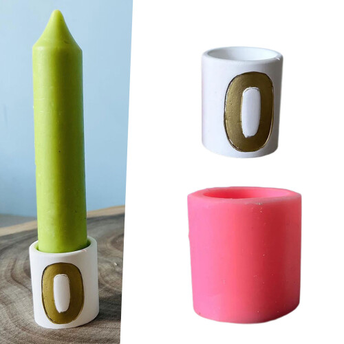 3D Number Embossed Silicone Candlestick Molds for Epoxy Resin-7 2