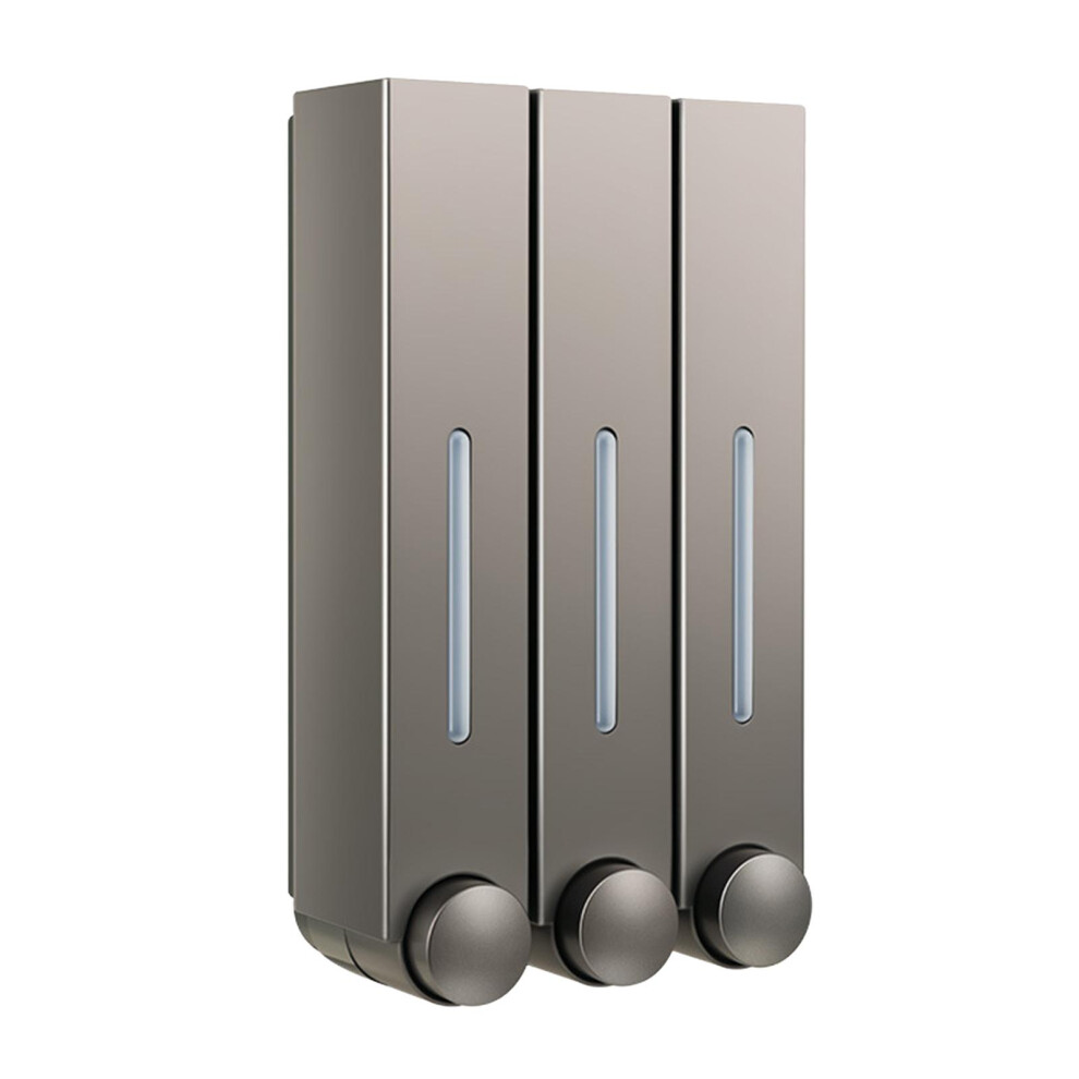 (Triple Gray) Soap Conditioner Dispensers Wall Mounted With Visible Window Simple-image-OPC-PN8SN5N-NEW