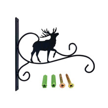Decorative Iron Plant Hanger, Iron Rustproof Process Heavy Duty Support for Balcony Garden Porch, Unique Design with Curved Tip