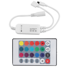 Himmennettävä RGB LED-nauhan kaukosäädin mikrofonilla, äänen synkronointitoiminnolla, ääniohjattu Alexan kautta, Google Assistant,