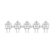 Clôture décorative pour jardin, idéale pour l'aménagement extérieur. Panneaux de clôture en métal avec un élégant motif de volutes et un