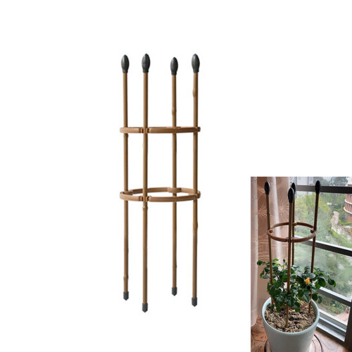 Υποστηρικτικό κήπου Rattan Trellis Πλαίσιο αναρρίχησης λουλουδιών Vintage στυλ Βάζο 1