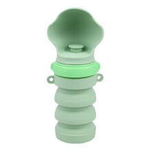 Folding Pet Water Bottle, Collapsible Dog Water Bottle, 26.5x10.2x10.2 cm, Pet Travel Drinking Bottle, LeakProof, Green