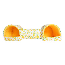 Hamster Hideaway House, Small Pet Tunnels For Ferrets, AntiSlip, Machine Washable, Yellow