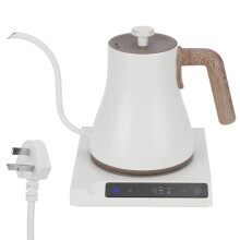 Fierbător profesional cu gât de lebădă, interior din oțel inoxidabil, 600 ml, vas turnător complet din cupru cu ecran LED pentru controlul