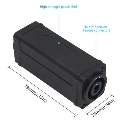 Professional 4Pin Auditory Coupler For Speaker Wire Extension 2