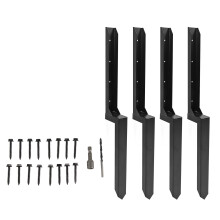 Zaunpfosten-Set, robuster Pfostenanker aus Stahl,