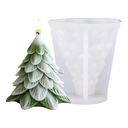 Christmas Tree Candle Molds Casting Molds Silicone Mould-A