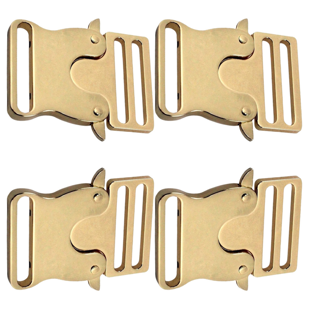 4 Pcs Quick Release Buckle Clip Secure Fastening-Light Golden 7695000353220