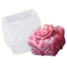 Rose Flower Shape Silicone Candle Mold for Making-Style C