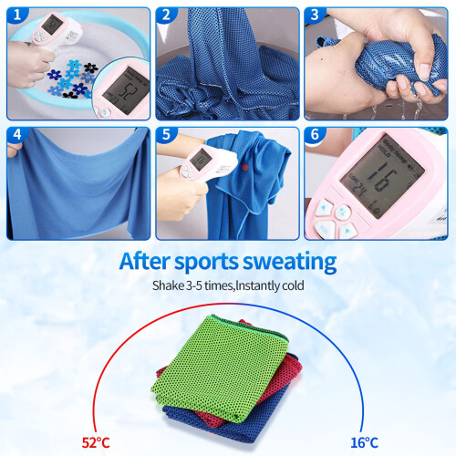 3pack/lot Soft And Breathable Chilly Towel Cool Anywhere Anytime 1
