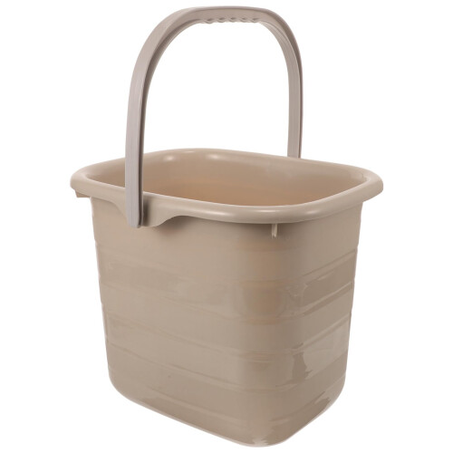 Square Plastic Bucket Portable Water Container Multipurpose Cleaning Bucket Easy Carry Handle