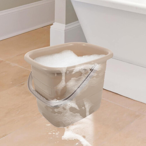 Square Plastic Bucket Portable Water Container Multipurpose Cleaning Bucket Easy Carry Handle 1