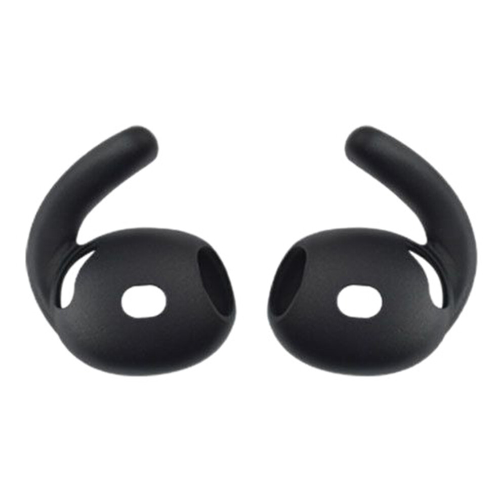 1/5Pair Antislip Silicone Ear Tips Earhook Earplug- 1 Pair Black 7754000538782