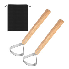 Fellschaber mit Holzgriff, Fleshing-Werkzeug, Fleshing-Cutter,