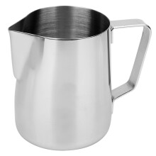 Jarra de leite em aço inoxidável para uso de barista, jarra para espumar leite de 150ml com bico anti-gotejamento e acabamento espelhado, xícara