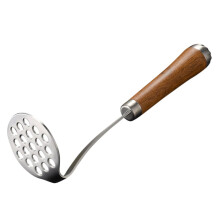 Stainless Steel Potato Masher Ergonomic Rosewood Handle Manual Fruit And Vegetable Press For Even Mashing Potatoes