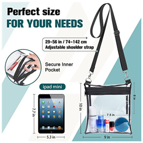 Τσάντα Clear Bag Stadium Approved - Διαφανείς τσάντες crossbody για γυναίκες και άνδρες - Διαφα 1