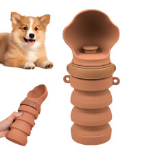 Portable Dog Water Bottle, LeakProof Foldable Drinking Feeder, Dog Drink Dispenser, Camping Hiking Outdoor Orange C