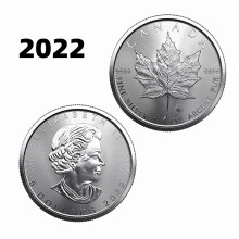 Moeda comemorativa da folha de bordo canadense 2022/2021 com banho de prata fina. Moedas de prata do Canadá. Moedas comemorativas.