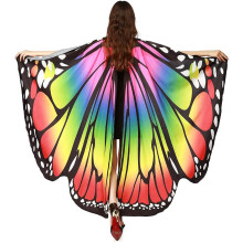 Copricostume da donna, per ragazze, con ali di farfalla, per feste di danza, foto di fata, ninfa, folletto, accessorio per cosplay, mantello