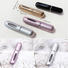 Conjunto de 4 frascos atomizadores de perfume recarregáveis de 5ml, mini atomizadores portáteis para viagem, frasco spray vazio.