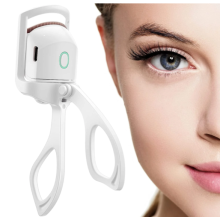 Verwarmde wimperkruller voor dames, oplaadbare elektrische wimperkruller, langdurige, snelle en natuurlijke krul, 2 temperatuurstanden