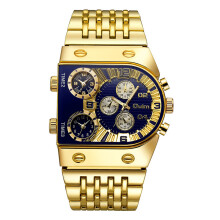 47 mm Militär-Wasserdichte Goldene Quarzuhr