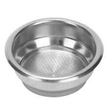 Precision Double Layer Pressurized Filter for Coffee Machine, Stainless Steel Coffee Filter 58mm Filter Basket with Bottomless Handle Compatibility, C