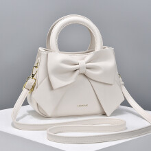 Dames handtas met grote strik en PU leren handgreep, designer tas voor dames