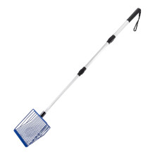 Kippenbakschepje met diepe schep Telescopisch handvat-Blauw