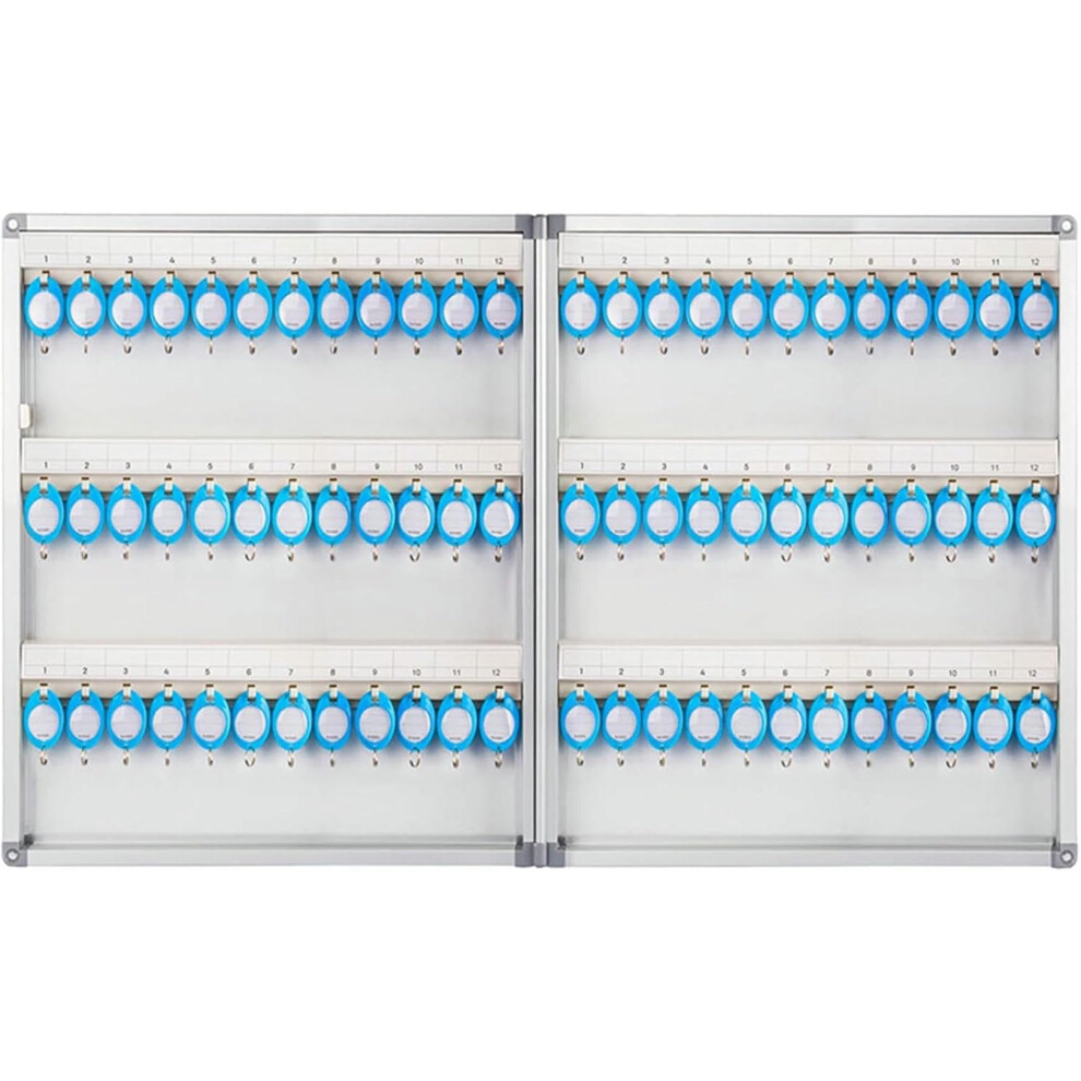 Aluminum Alloy Key Storage Cabinet Wallmountable Key Lock Box Metal Key Organizer 24Key Capacity Onecolor For School 9323874189871
