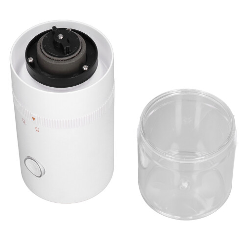 Moedor de café elétrico portátil com design simples e resistente ao vento, moedor automático de grãos de café para uso interno e externo. 2