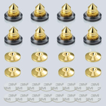 Elevate Your Audio Setup: 8 Universal Base Pads With A Gold-Plated Layer, Offering Protection And Superior Sound Quality