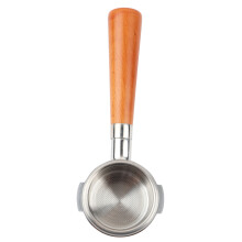 Massief houten handvat, 58 mm roestvrijstalen filter, bodemloze portafilter (ideaal als cadeau), professioneel espresso-apparaat voor thuis of op