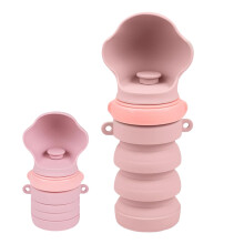 Portable Water Bottle for Dogs LeakProof Foldable Pet Water Dispenser For Hiking Camping Outdoor Travel Pink