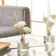 Incenso de aromaterapia sem fogo com óleo essencial, flor seca de rattan e sândalo para uso doméstico, quarto, perfume, desodorante e aromat